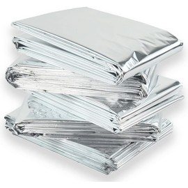 Altland 25 Pack of Emergency Blankets - Individually Packaged Silver Mylar Blankets