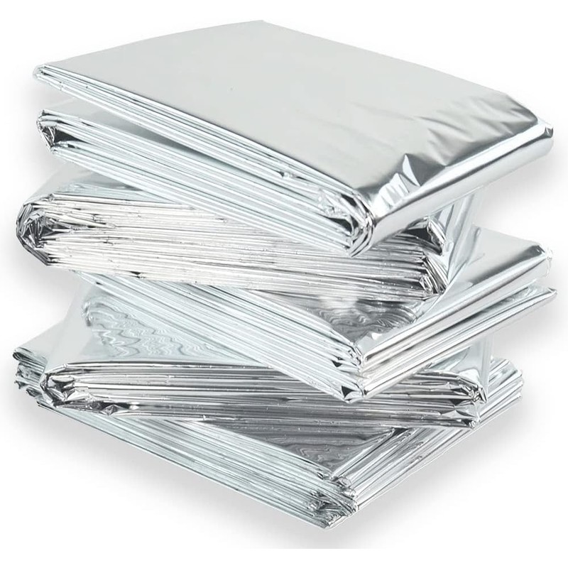 Altland 25 Pack of Emergency Blankets - Individually Packaged Silver