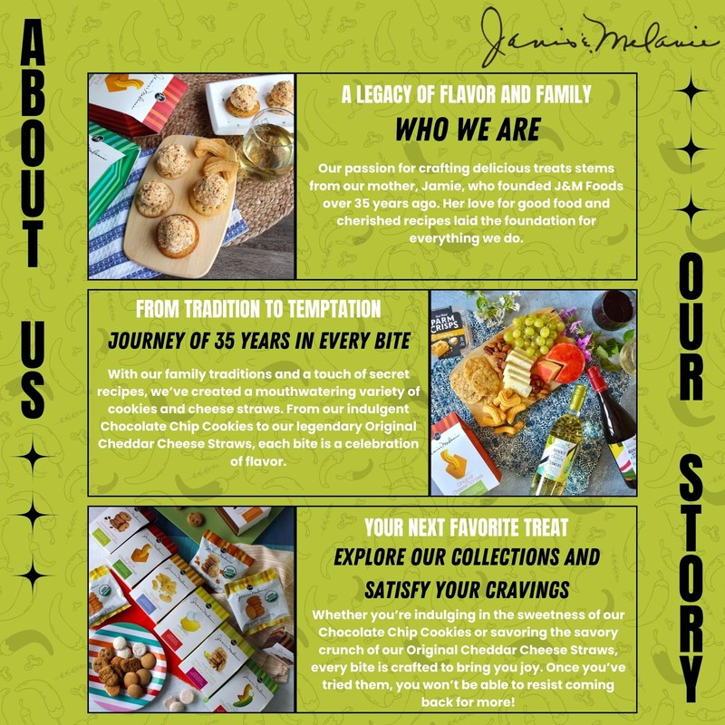 J&M Foods Original Cheese Straws, Family Favorite Snacks, Made with