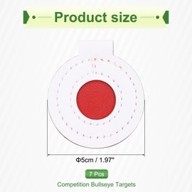 PATIKIL Microfiber Bullseye Targets 5cm, 7Pcs Competition Game Target Shooting Practice Fabric Pad Disc Accuracy Training Tool Outdoor Hunting Accessories