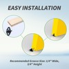 4Pack Black Floor Guide for Sliding Barn Door Hardware T