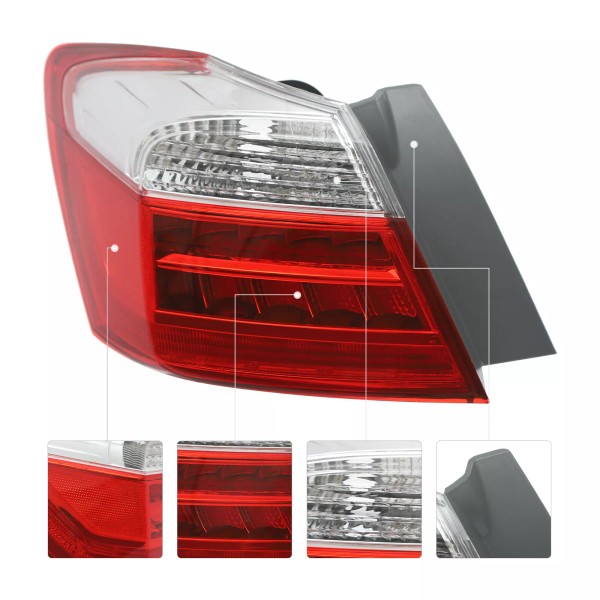 Yes (Bulb Included) LED LH Tail Light For Honda Accord