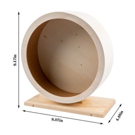 Hamster Running Wheel Small Animal Toy Wooden Mute Cork Mat Hamster Wooden Wheel My Neighbor Totoro Guinea Pig Hamster Toy Medium Brown（8.07x4.84x9.17inch
