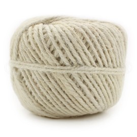 CleverDelights White Jute Twine - 100 Yards - 2mm Diameter - Eco-Friendly Natural Jute Twine String Rope