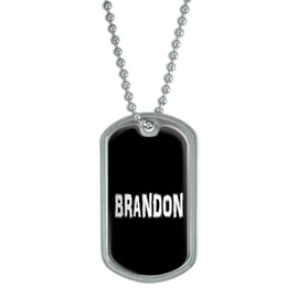 GRAPHICS & MORE Brandon - Name Military Dog Tag Luggage Keychain