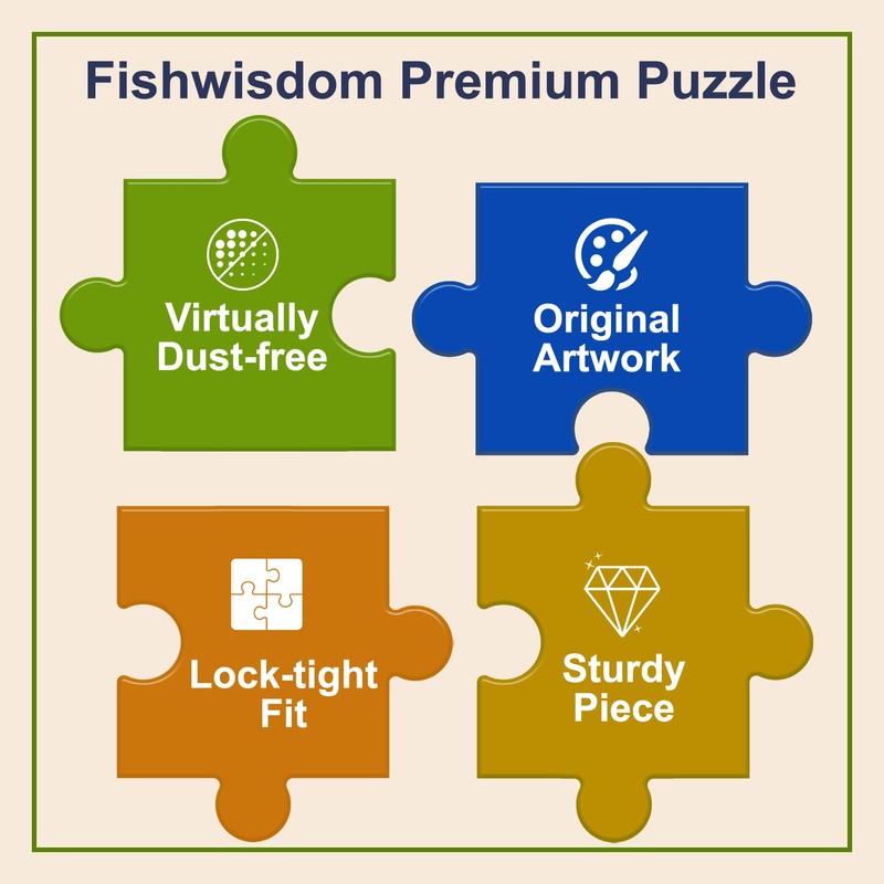 fishwisdom 1000 Pieces Jigsaw Puzzles for Adults and Teens and