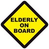 PrintSuperstar ELDERLY ON BOARD SAFETY WARNING STICKER decal, vinyls for