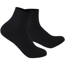 RANDY SUN Waterproof Hiking Socks, Womens Mens Winter Cushioned Trekking Ankle Dry Socks for Soccer Jogging 1 Pair (Black, Small)