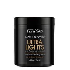 Farcom professional Whitening Powder White 500 g | Bleaching Powder | Lifts Hair by up to 9 Tonnes | Ultra Lights | Extremely Fast | Dust-free and Vegan Friendly | Bleaching White