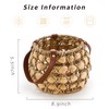 LGENHOOM Round Handwoven Water Hyacinth Egg Basket, Egg Collecting Basket,