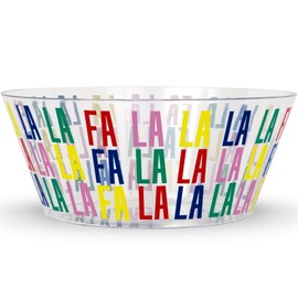 Unique Plastic Serving Bowl-(1 Piece) -Perfect Serveware for Christmas, 10" x 10", Multicolor
