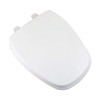 PlumbTech 188-00 Deluxe Wood Elongated Square Front Toilet Seat with