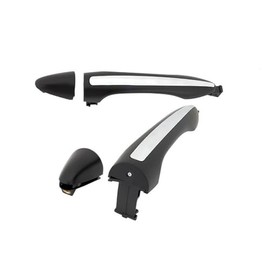 KarParts360 For Kia Forte/Forte5 2014 15 16 17 2018 Exterior Door Handles Front or Rear, Driver and Passenger Side | Pair | Plastic | Primed Black | Illuminated | With Chrome Insert | For 82651A7201