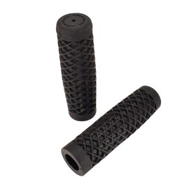 Vans"Waffle" Pattern Rubber Motorcycle Grips - BLACK - Sold as a pair for 7/8" bars - Made In The USA …