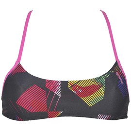 ARENA Women's Rulebreaker Play Bandeau Bikini Athletic Sport Swim Top