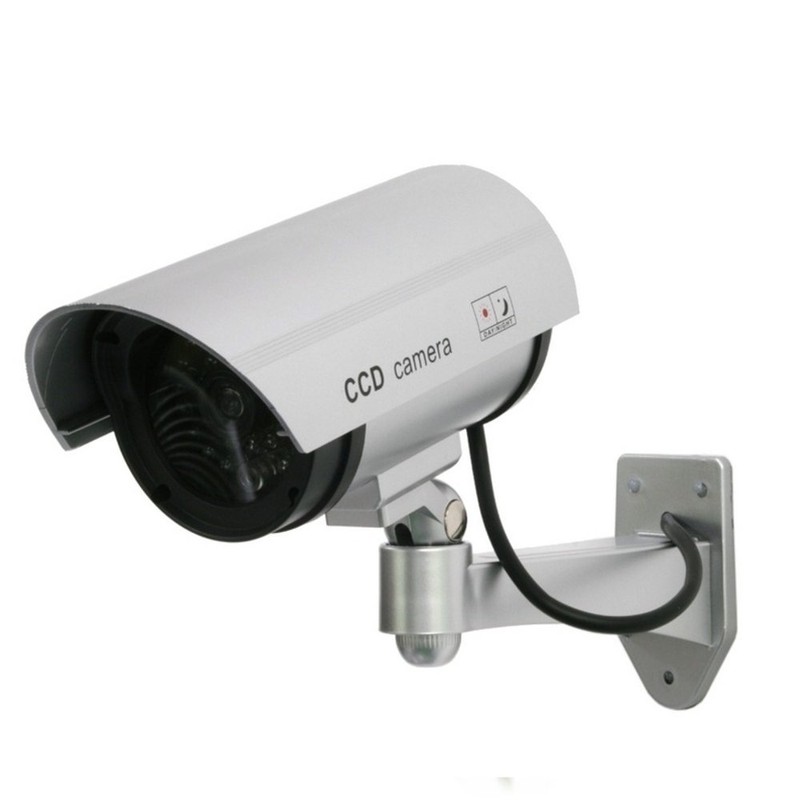 IR1100 Outdoor Brown Security Camera Camera CCTV Dummy With Flashing