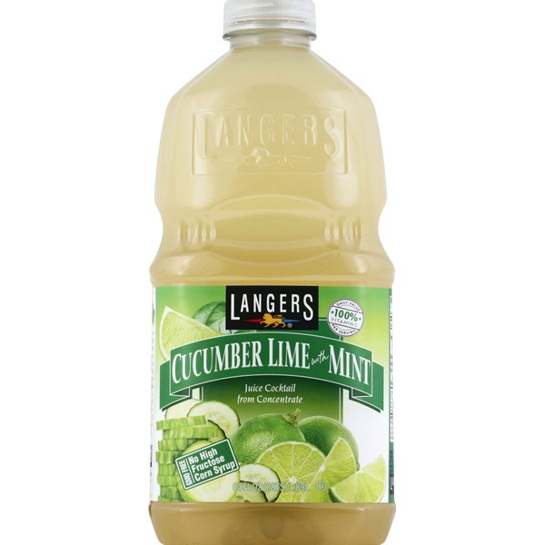 Langers, Juice Cocktail Cucumber Lime with Mint, 64 Ounce
