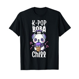 Boba And KPop Shirt Kawaii K-Pop Merchandise KPop And Chill T-Shirt