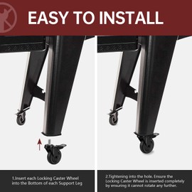 Trdzi 74064 Grill Locking Caster Wheel for Pit Boss - 3" 74064 Grill Stem Caster Replacement for Pit Boss Pro Series 1100, Austin XL Parts, Pit Boss 820, Navigator 850, Louisiana Grill, 2 Pack