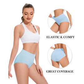 CAILECOTTON Womens Underwear Cotton Briefs Plus Size High Waisted Underwears Women Pack Cotton Panties for Women Pack