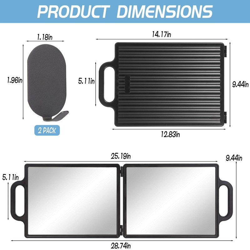 HFYZZ Foldable Full Length Travel Mirror with Handle, 28.3" x