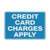Compladeta Credit Card Charges Apply Sign For Business 8""X12"" Rust