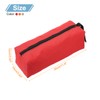 sourcing map 3pcs Zipper Utility Tool Bag 11.8x4x4 Inch, Red