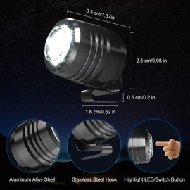 OUNS MOON Rechargeable Flashlight Attachment for Croc Accessories, Durable and Battery Powered