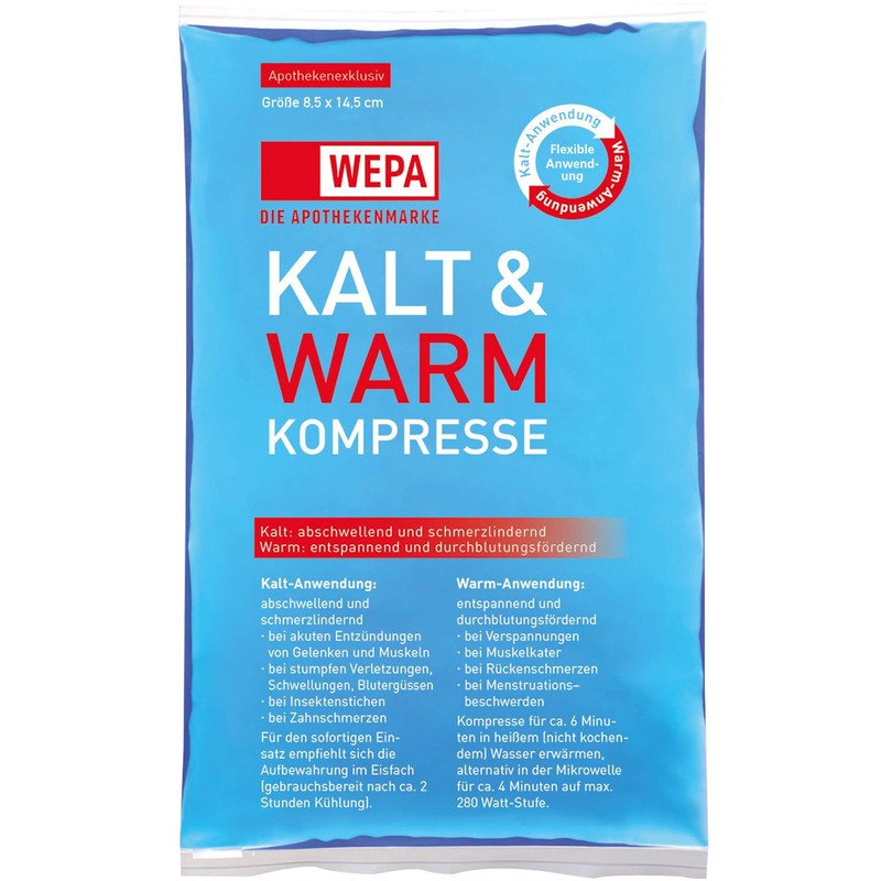 WEPA Kalt + Warm Kompresse 8,5 x 14,5 cm, 1