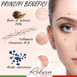 Reborn Gesichtscreme Hyaluronsäure, feuchtigkeitsspendend, 50 ml, Anti-Falten-Gesichtscreme für Damen und Herren, Schneckenschleim und Vitamine A-E für Nacht und Tag, feuchtigkeitsspendende