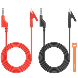 Proster Multimeter Messleitungen Set 4mm Bananenstecker zu Krokodilklemmen Kabel Doppelendig 15A 1000V Multimeterleitungen 1m/3,3ft für Multimeter