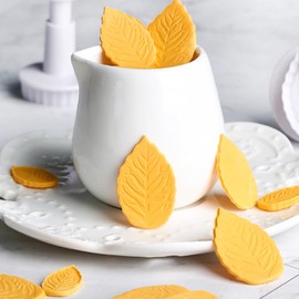 Growtail 3 Pieces Rose Leaf Fondant Plunger Cutters Veined Rose Leaf Cookie Cutter Decorating Mold Tools