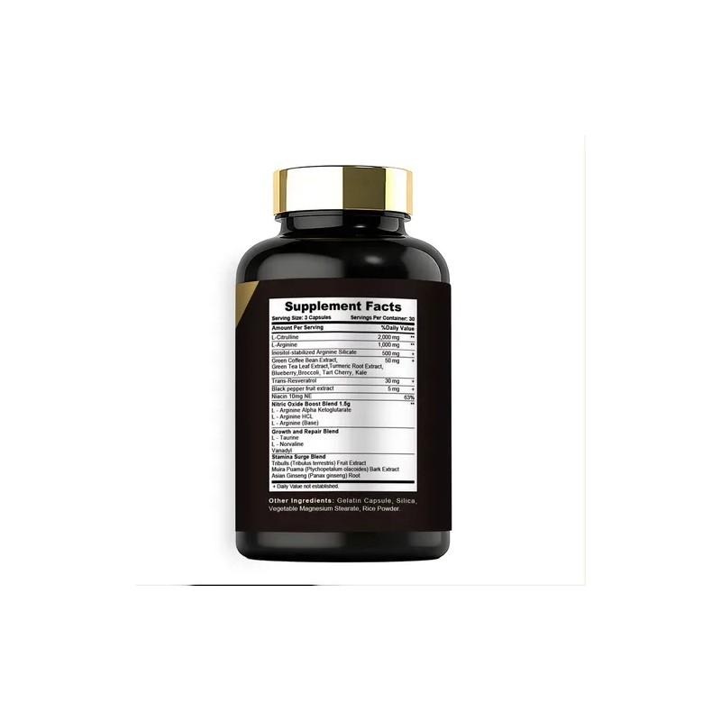 Nitric Oxide Max 3000mg Con 90caps L-arginina Y L-citrulline