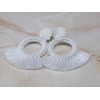 Fashion Jewelry White Beaded Tassel Statement Earrings