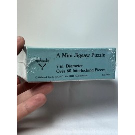 Springbok Vtg Ambassador Springbok Mini Jigsaw Puzzle Round 60+ Pcs 7" A Giggle A Day NOS