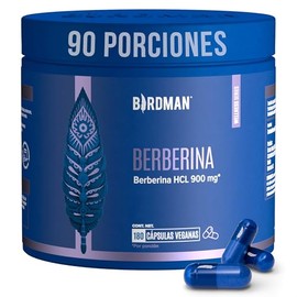 Birdman Berberina HCL 900 mg | Sin Aditivos, Sin Rellenos | Cápsula Vegana | Suplemento de Berberina | 90 Porciones | 180 Cápsulas