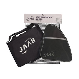 TRANSPACK Unisex Adult Jaar Lowrider 57L Water-Resistant Padded Rectangle-Shaped Ski/Snowboard Boot Backpack & 185cm Ski Bag Combo, Black (4402-01)