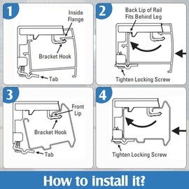 Jetec 6 Pieces Mini Blind Brackets Bracket for Window Blinds, with Screws