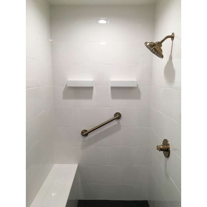 Modern 12" Ceramic Shampoo Shelf Tile