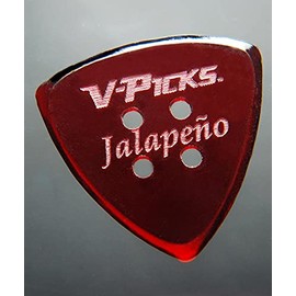 V-Picks™ Jalapeno Guitar and Mandolin Picks for Guitar and Mandolin 1.5 mm Ruby Red