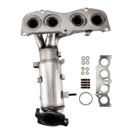 PHILTOP Front Catalytic Converter Stainless Steel Direct-Fit Replacement For 2002-2006 Camry 2.4L, 2002-2006 Solara 2.4L Replace 16384, 641518, 40587 (EPA Compliant)