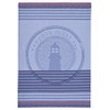 Coucke French Cotton Jacquard Towel, Lighthouse, 20-Inches by 30-Inches, Blue,