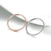 INRENG Women's Stainless Steel 1MM Thin Plain Midi Stacking Ring
