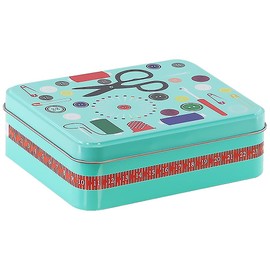 Metal Sewing Box Kit with Sewing Accessories Scissors, Thimble, Needles, Pins, 1.5 m Tape Measure, Needle Threader, Stitch Unpicker, Safety Pins & Buttons