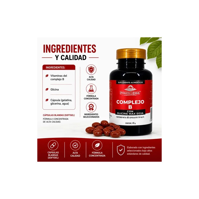 Complejo B Con Glicine Max Soja 60cps Suplemento Alimenticio