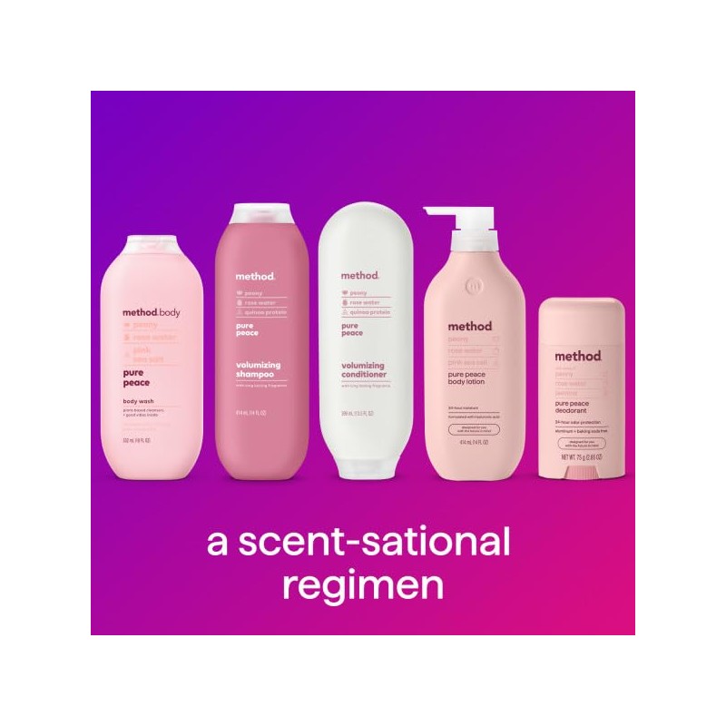 Method Pure Peace, Body Lotion 14 Fl Oz, Body Wash