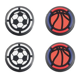 GORGECRAFT 1 Box 4Pcs Joycon Silicone Button Covers 22mm Soft Non Slip Basketball Football Joystick Thumb Grips Compatible Replacement Analog Stick Cover for Switch Controller Accessories