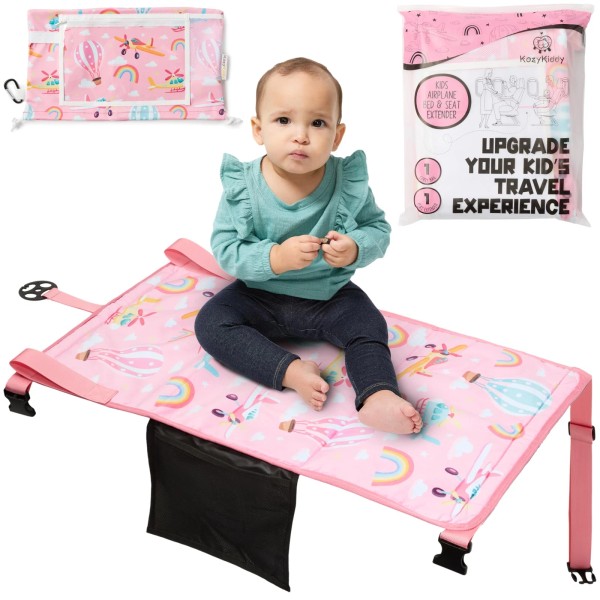 KozyKiddy Toddler Airplane Bed with Tablet Holder Tray Table Cover