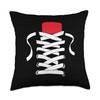 Shoelaces white trainer design gift Throw Pillow
