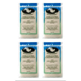 Beyond Gourmet Extra-fine Unbleached Cheesecloth, 100-Percent Cotton, Chlorine Free, 2-Square Yards, 18-Square Feet, Set of 4